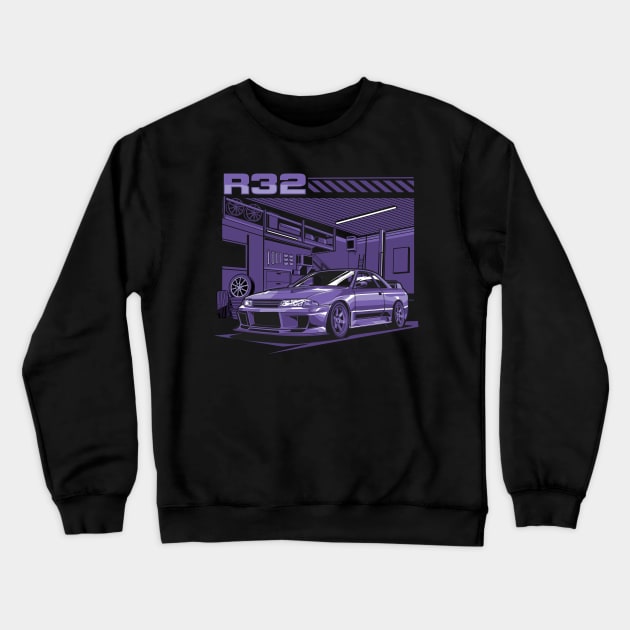 Nissan Skyline R32 Crewneck Sweatshirt by JDMAPEX